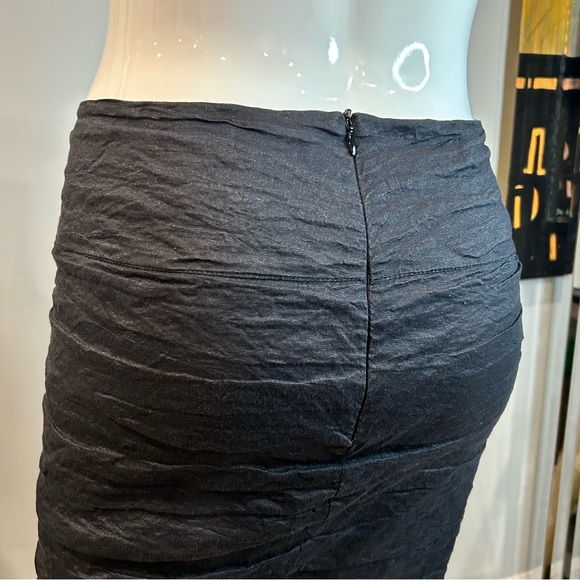 Sarah Pacini Stretch Krinkle Mini Pencil Skirt - Picture 6 of 9